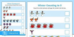 Interactive PDF: Winter Counting to 5 Activity