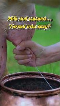 Milk and Coconut Turned Into Solid Soap (Traditional Handmade Process)