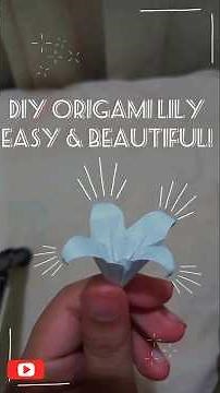 DIY Origami Lily 🌸 Easy & Beautiful!
