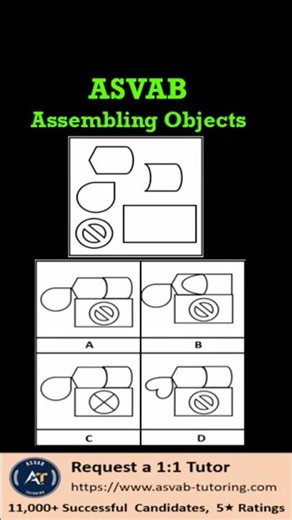 🧩 ASVAB Assembling Objects | Shape Matching Question Explained