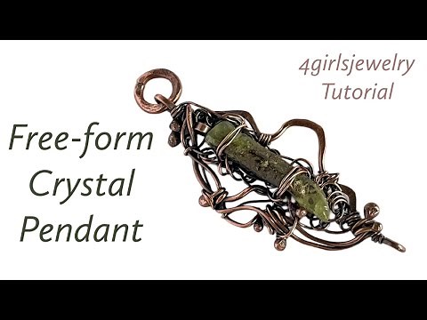 Jewelry Tutorial | Freeform Crystal Pendant