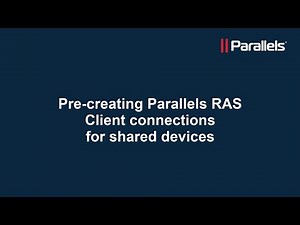 Parallels RAS: Shared pre-configuration settings