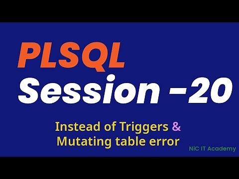 Oracle PL/SQL Tutorial Day -20 ✅ Instead of Trigger and Mutating table error in Oracle✅