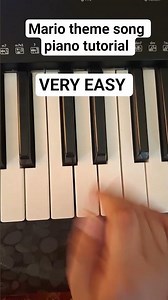 Mario theme song piano tutorial VERY EASY.