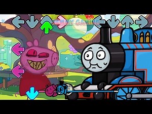 FNF Peppa ALL PHASES vs Thomas and Friends Sings Can Can | The Railway Funkin | Go Go Thomas