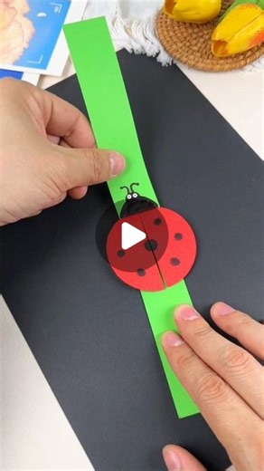paper crafts creator | Title: "Springtime Fun: DIY Flapping Seven-Star Ladybug Craft for Kids!" Hashtags: #SpringCrafts #ParentChildCrafting #HandmadeDIY... | Instagram