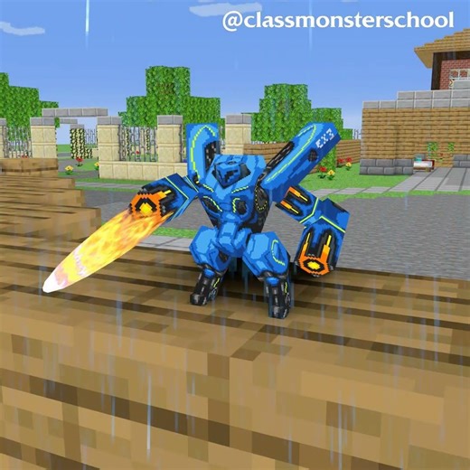 The Blue Robot steals the Red Robot's power (Robot Battle) - Minecraft Animation