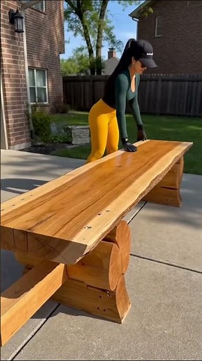 Transforming a Raw Log into a Stunning Rustic Bench!