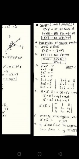 Chapter 10 Vector algebra formulas 👍 #mathsbyjyotikanwar #class12thmaths #jyotikanwar