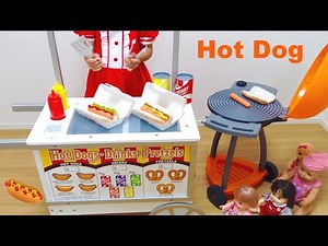 Hot Dog Cart Toy : Kids and Mell-chan Doll