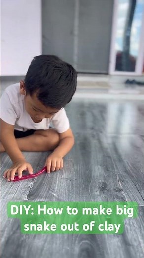 How to make big snake out of clay at home