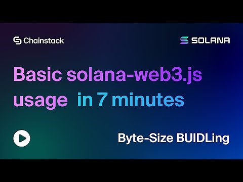 Exploring basic solana-web3.js usage (in 7 minutes). Solana-web3.js tutorial for beginners.