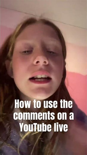 How do you use the comments on a YouTube live?