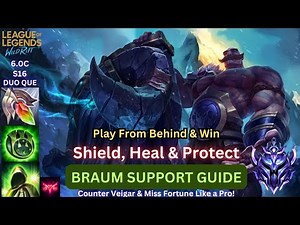 Wild Rift Braum Support Guide - How To Play From Behind & Win - Build, Runes, Gameplay Tips
