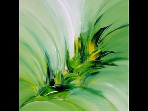 Green Explosion, abstract painting, Acrylic, abstrakte Malerei mit Acryl