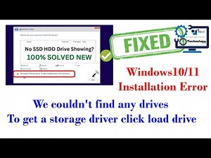Hard Drive Partition Not Showing While Installing Windows 10/11 | Fix "We Couldn't Find Any Drives"