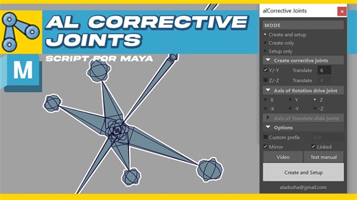 al Corrective Joints — script for Maya
