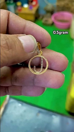 4. 🪄 Gold Letter Pendant for Men & Women | Alphabet Pendant Design