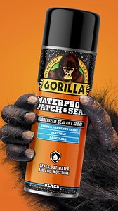 Gorilla Waterproof Patch & Seal Spray is a flexible, rubberized coating that seals out water, air and moisture. Gorilla, Of Course! | The Gorilla Glue Company