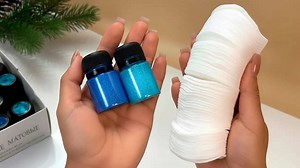 Mix the paint with cotton pads and you will be amazed by the beauty of this idea! DIY