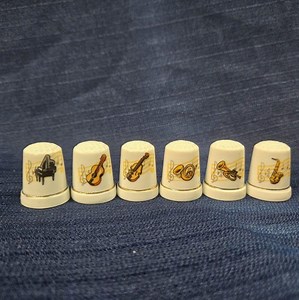 Vintage Musical Instrument Thimble Set: Collectible Musician Decor - Etsy Canada