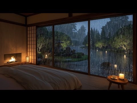 🔴 Rainy Night in a Cozy Cabin 🌧️ Deep Sleep Rain Sounds – Rain ASMR
