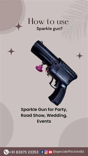 Special Effects India l SFX Products & Services on Instagram: "Sparkle Gun for Party, Road Show, Wedding, Events| How to Use Sparkle gun? | Cold Pyro | In this tutorial video, I'll guide you through the steps of effectively operating a sparkle gun, a fantastic addition to any party, road show, wedding, or event. Make sure to watch the video until the end to master the art of using this sparkling device. Visit our store at: Shop 22, 1st floor, CSC-8, DDA market, sec-8, Delhi, India, Delhi For inq