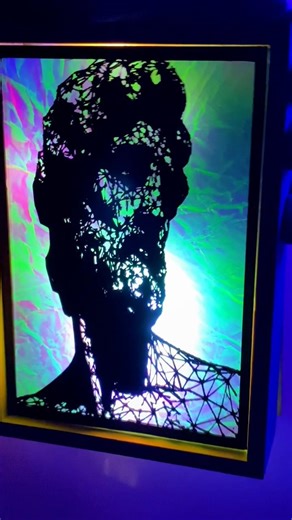 THIS Backlit Art Piece is UNBELIEVABLE! (Wait for the reveal) #satisfying #craft #diy