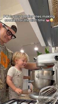 POV: your toddler tries making cookies for the first time 😳👅