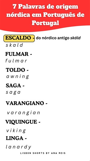 7 Palavras de origem nórdica em português de Portugal. #learnportuguese