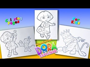 Dora the Explorer Coloring Pages for Kids Part 16 Learn Colors with Dora the Explorer