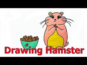 How to draw a hamster ❤ Cute hamster drawing easy step by step
