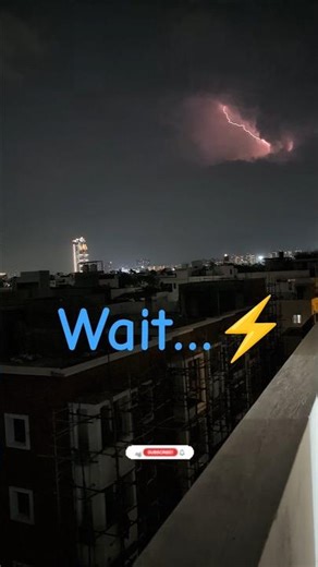 Lightning hitting next to Bangalore’s tallest building ⚡😳 #shorts