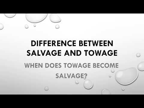 Difference between salvage and towage - maritime law for mariners only
