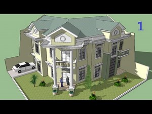 Sketchup tutorial Make a house building Part 1