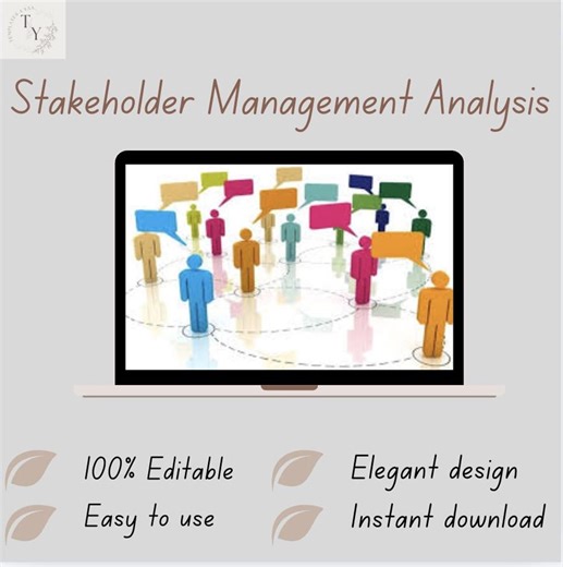 Stakeholder Management Analysis (excel) | Stakeholder Mapping & Prioritization Tool - Etsy