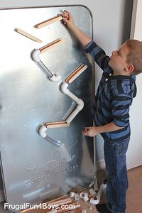 Changeable Magnetic Marble Run - Frugal Fun For Boys and Girls