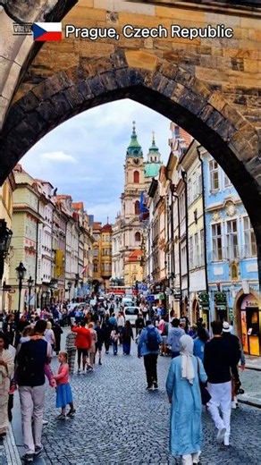 🇨🇿 The Most Beautiful Street in Prague, A Must-Walk Route!✨ #shorts