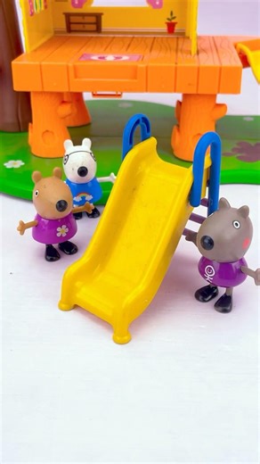 Satisfying With Unboxing & Review Peppa Pig Playground Slide Playset ASMR #peppapig #asmr #shorts