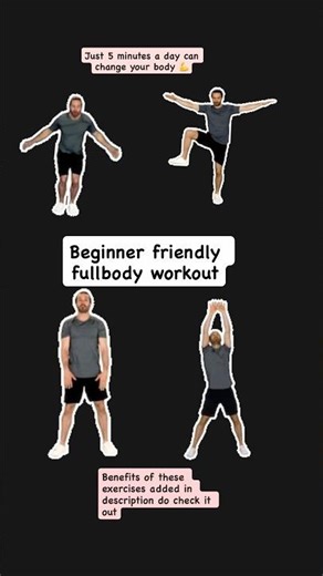 Just 5 minutes a day, Beginner friendly full-body workout — no equipment needed! Stay consistent ✨