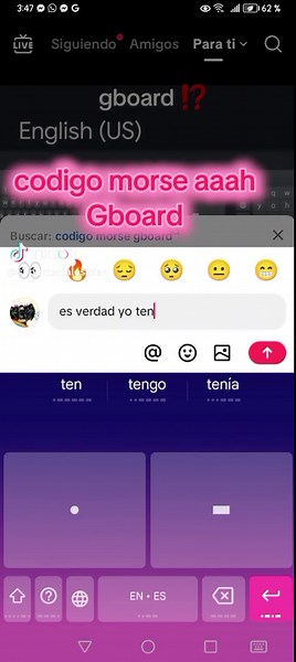 Aprende a usar Código Morse en Gboard