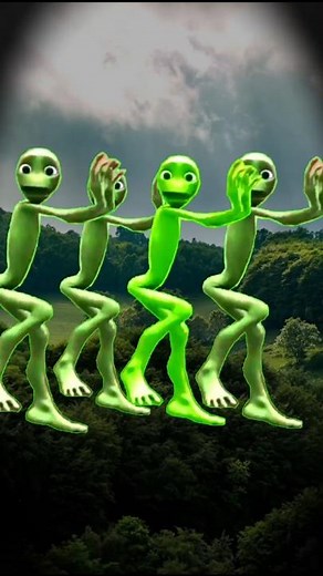 Dame tu cosita Green alien dance #dance #ytshorts #yt