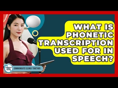 What Is Phonetic Transcription Used For In Speech? - Communicate Clearly Together