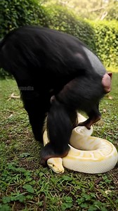 682K views · 5K reactions | Chimpanzee Fights Off Giant Python To Save Pheasant! #rescue #animals #Wildlife | Paul Vu Tv | Facebook