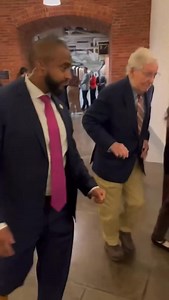 Do you support ICE taking working people off the streets and kidnapping them? Senator Mitch McConnell (R-KY) falls, is helped back up, and waves. | Keith Boykin