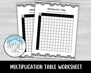 Multiplication Grid Worksheet Printable | 1–12 Times Table Math Practice Chart | Homeschool & Classroom Activity - Etsy Canada