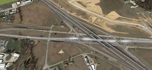 Construction of Center Junction Diverging Diamond Interchange includes lane reductions throughout March