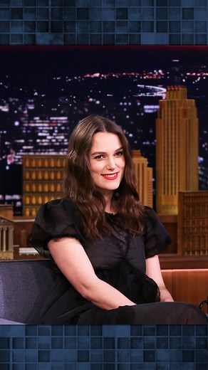 The Tonight Show on Instagram: "Keira Knightley performs “Despacito” using her teeth as a keyboard! #FallonFlashback"