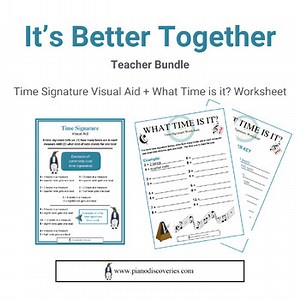 Time Signature Visual Aid & Worksheet Bundle