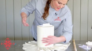 17K views · 190 reactions | The dreaded double barrel cake! So tall! So narrow! So much chance for disaster... right? Wrong! Kaysie Lackey is going to show you how cover that double barrel in fondant like a pro! Watch this video and add some height to your stacked creations! www.sugarworks.com | Innovative Sugarworks | Facebook